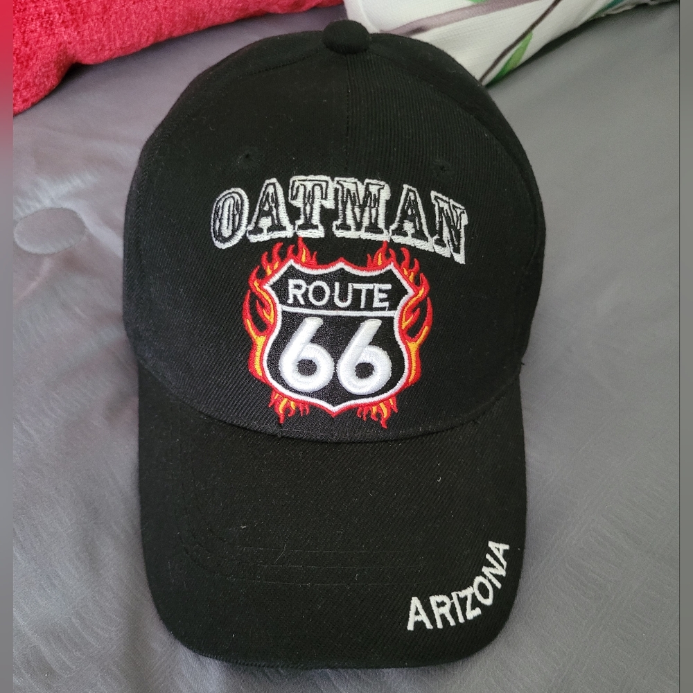 💰 (3 For $15) Oatman Route 66 Baseball Hat / Cap- Black, Sz OS - Like New